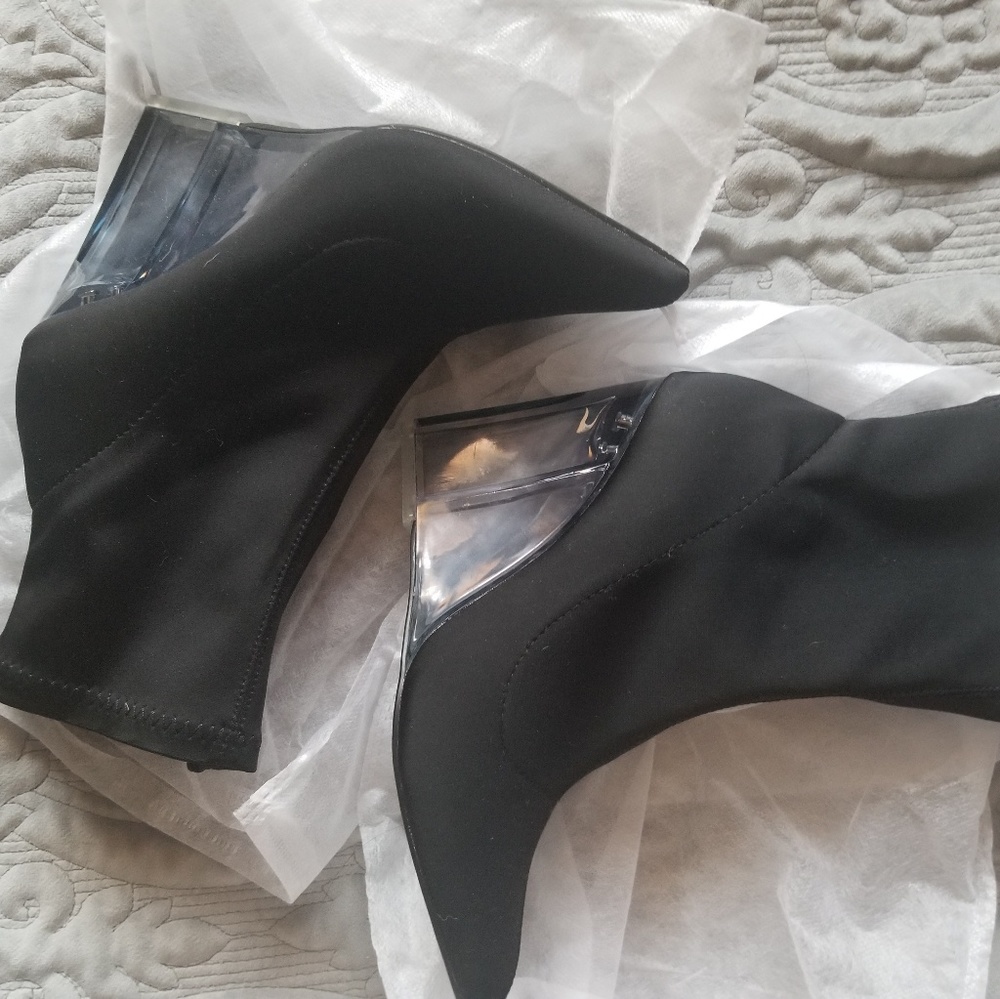 Clear lucite Heel Booties